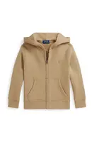 Dětská mikina Polo Ralph Lauren béžová barva, s kapucí, hladká, 322799360055