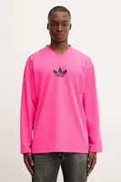 Tričko s dlouhým rukávem adidas Originals Mesh Ls růžová barva, s aplikací, JY1309