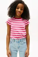 Dětské bavlněné tričko Tommy Hilfiger růžová barva, KG0KG08744