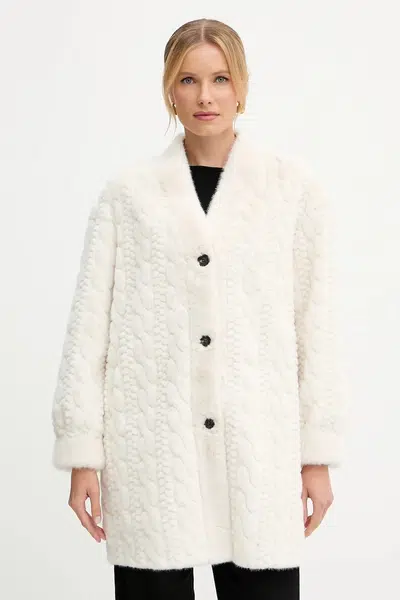 Kabát Ermanno Scervino béžová barva, 57TD028E93