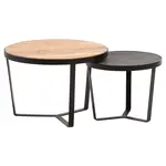 MID.YOU SADA KONFERENČNÍCH STOLKŮ, hnědá, kompozitní dřevo, plast, dřevo, 60/60/40 cm