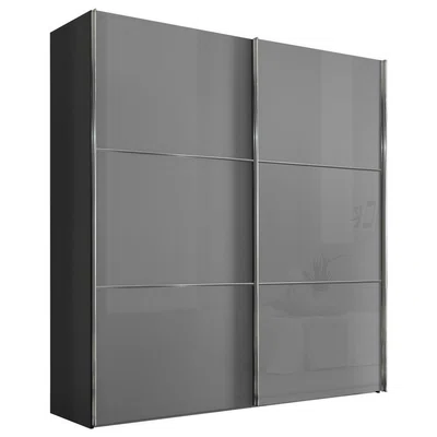 Moderano SKŘÍŇ S POSOUVACÍMI DVEŘMI, světle šedá, tmavě šedá, 225/222/68 cm