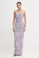 Šaty Rotate fialová barva, maxi, přiléhavé, 1142161429