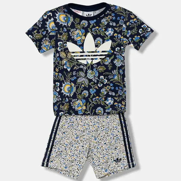 Dětská bavlněná souprava adidas Originals tmavomodrá barva, JY3017