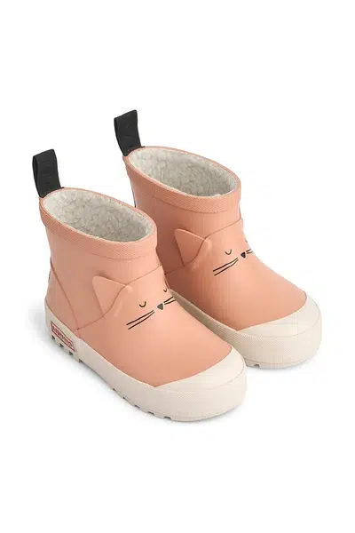 Dětské holínky Liewood Jesse Cat Thermo Rainboot oranžová barva, LW20370