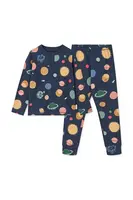 Dětské pyžamo Liewood Wilhelm Printed Pyjamas Set tmavomodrá barva, LW20361