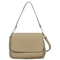 Dámská kožená crossbody kabelka béžová - Delami Vera Pelle Madleen