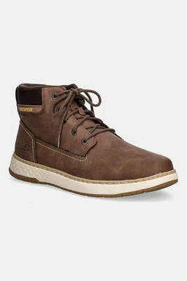 Boty Skechers GARLAN DENO hnědá barva, 205235