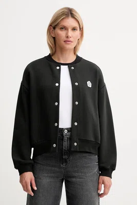 Bomber bunda Kenzo černá barva, přechodná, oversize, FF62BL5514MK