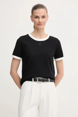 Tričko Dkny dámské, černá barva, DJ5R0710