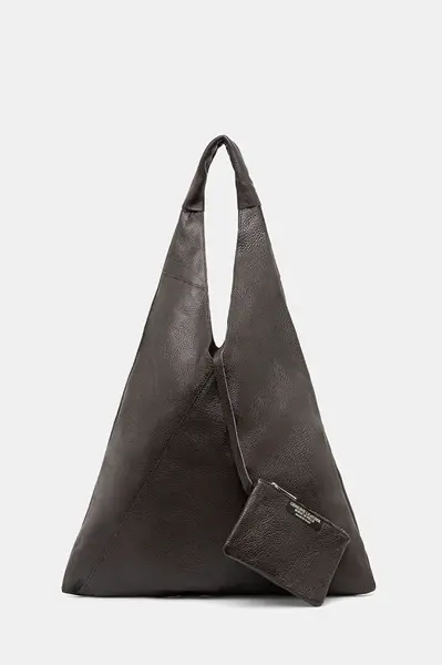 Kožená kabelka Answear.LAB hnědá barva