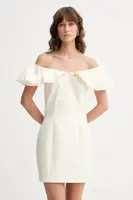 Šaty Rotate béžová barva, mini, přiléhavé, 114205857