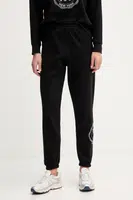 Tepláky Dkny dámské, černá barva, s aplikací, DP5P3667