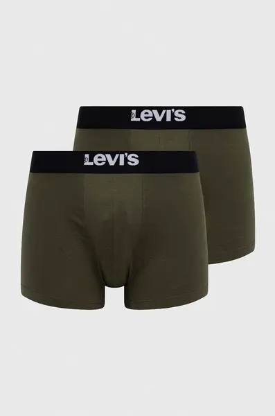 Boxerky Levi's 2-pack pánské, zelená barva