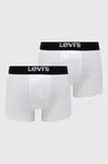 Boxerky Levi's 2-pack pánské, bílá barva
