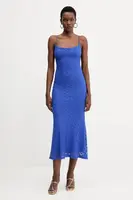 Šaty Bardot ADONI fialová barva, maxi, přiléhavé, 57998DB1