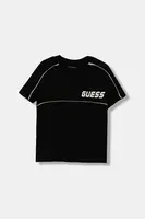 Dětské bavlněné tričko Guess černá barva, s aplikací, L5YI33 I3Z14