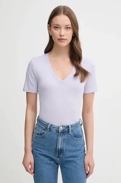 Bavlněné tričko United Colors of Benetton dámské, růžová barva, 3GA2E4230