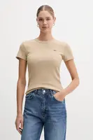 Bavlněné tričko Lacoste dámské, tmavomodrá barva, TF5538