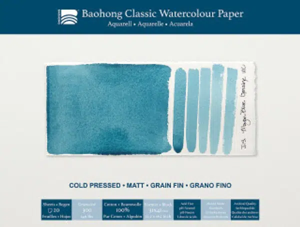Akvarelový blok Baohong Classic 31x41cm cold pressed 300g