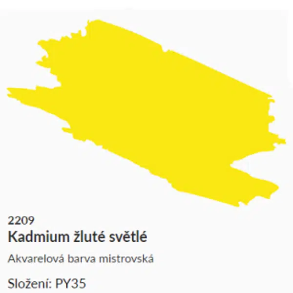 Akvarelová barva Umton 2,6ml – 2209 kadmium žluté světlé
