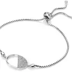 Hot Diamonds Stříbrný náramek s diamantem Horizon Topaz DL602