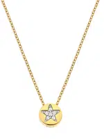 Hot Diamonds Pozlacený náhrdelník s diamantem a topazy Jac Jossa Soul DP919(řetízek, přívěsek)