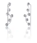 JwL Luxury Pearls Podélné třpytivé náušnice s krystaly JL0690