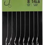 Korum návazec banded hair rigs barbed 8 ks délka 4" - velikost háčku 12