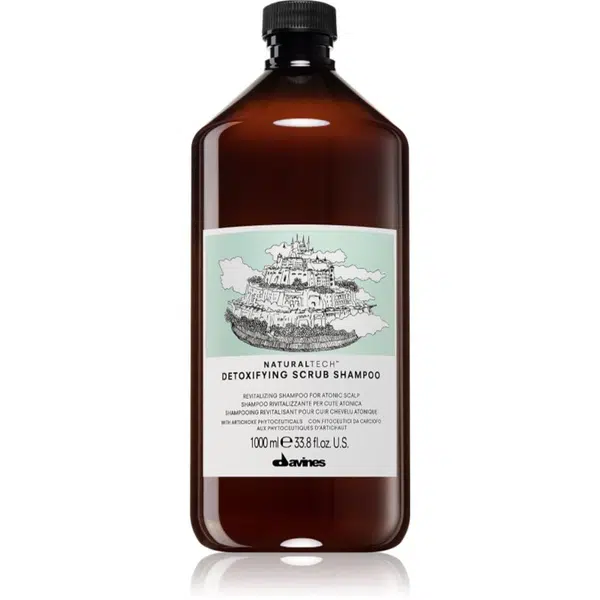 Davines Naturaltech Detexifying Scrub Shampoo šampon pro citlivou a podrážděnou pokožku hlavy 1000 ml