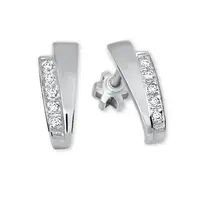 Soliter Náušnice z bílého zlata s krystaly 239 001 00575 07