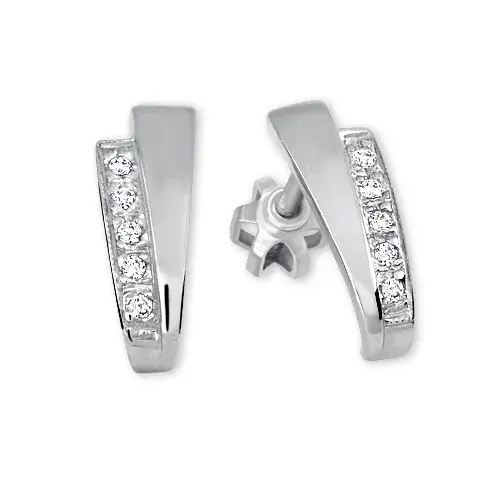 Soliter Náušnice z bílého zlata s krystaly 239 001 00575 07