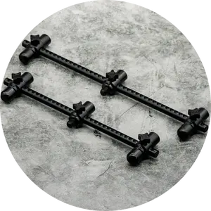 One more cast hrazdy elbowz black anodised aluminium 3 rod slim 9,5" & 7,5" 2 ks