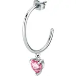 La Petite Story Půvabná kruhová single náušnice s přívěskem LPS02AQM28