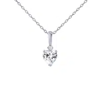 Silvego Stříbrný náhrdelník srdce Aris s Brilliance Zirconia PRGPHP0001NW