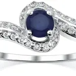 Silvego Stříbrný prsten se safírem Idonea FNJR016sa 50 mm