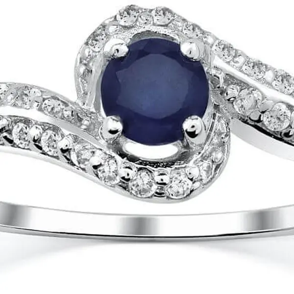 Silvego Stříbrný prsten se safírem Idonea FNJR016sa 50 mm