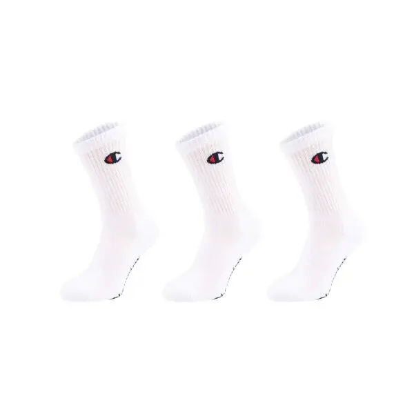 Champion 3PK CREW SOCKS Unisexové ponožky, biela, veľkosť 39-42