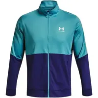 Under Armour PIQUE TRACK JACKET Pánska športová mikina, tyrkysová, veľkosť S