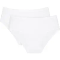 TRIUMPH SENSE OF COTTON MIDI 2P Dámske nohavičky, biela, veľkosť