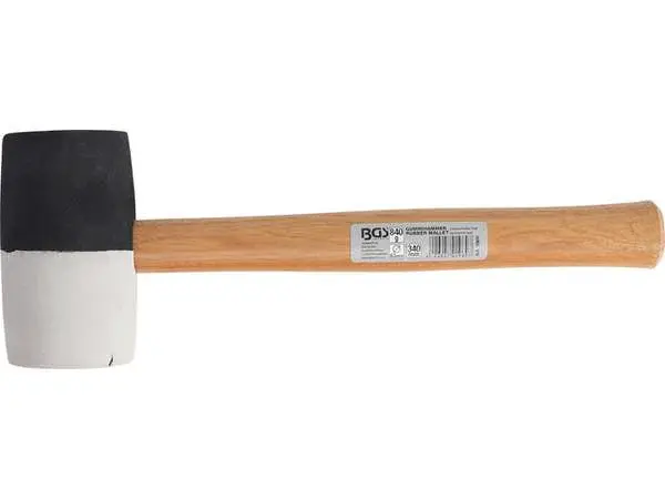 BGS Technic BGS 1969 Gumová palička kombinovaná, černo-bílá guma, hickory rukojeť