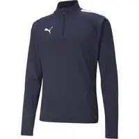 Puma TEAMLIGA 1/4 ZIP TOP Pánska futbalová mikina, tmavo modrá, veľkosť XXXL