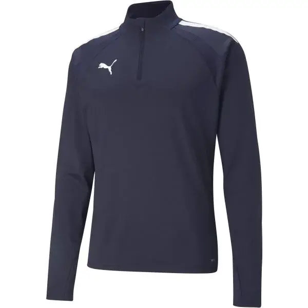 Puma TEAMLIGA 1/4 ZIP TOP Pánska futbalová mikina, tmavo modrá, veľkosť XXXL