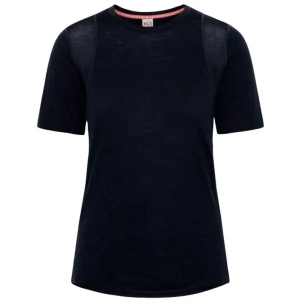 KARI TRAA EMBLA WOOL TEE Dámske tričko, čierna, veľkosť