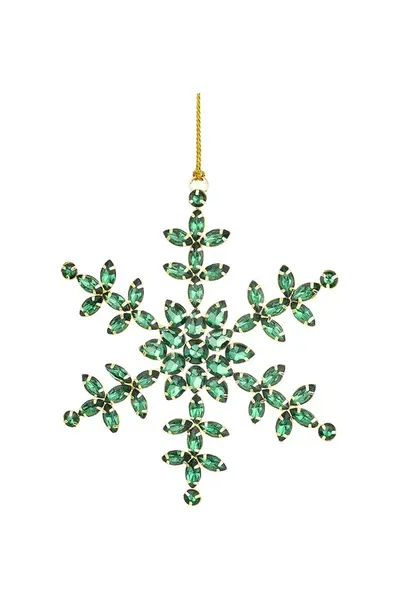 Závěsná dekorace 16 x 13 x 1 cm zelená barva