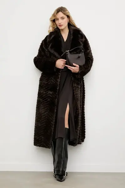 Kabát Answear.LAB hnědá barva