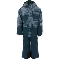 ALPINE PRO SCEDO Detský lyžiarsky set, tmavo modrá, veľkosť 104-110