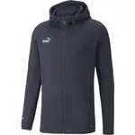Puma TEAMFINAL CASUALS HOODED Futbalová mikina, tmavo modrá, veľkosť