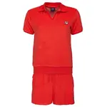 Fila SET POLO AND SHORT PANTS IN SPONGE TERRY Dámske pyžamo, červená, veľkosť