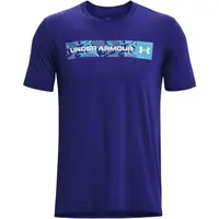 Under Armour UA CAMO CHEST STRIPE SS Pánske tričko, modrá, veľkosť L